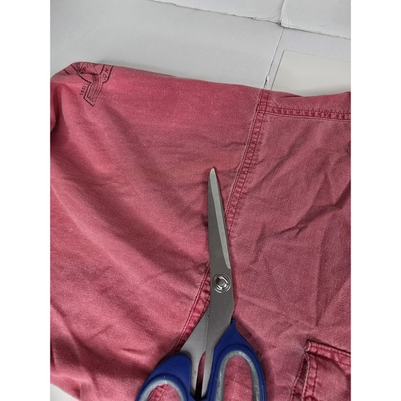 Weekends Shirt Mens XL Red Button Up Casual Western Double Pocket Cotton‎ Work - Picture 7 of 12